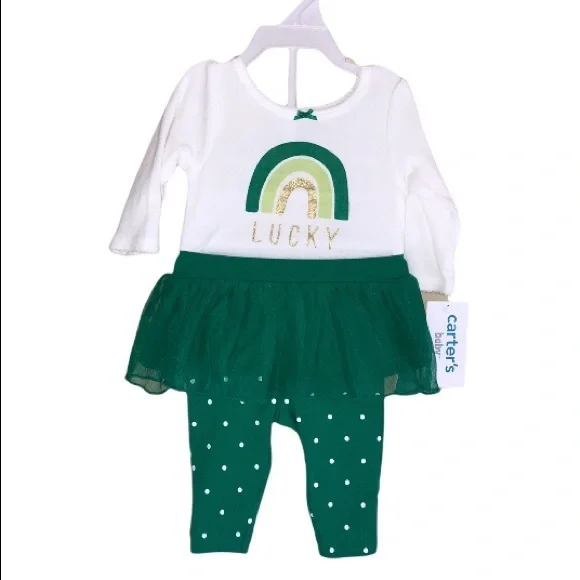 St. Patrick’s Day Carter’s Infant Outfit - Picture 2 of 4
